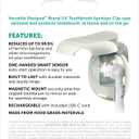 Steripod Brand Portable UV Toothbrush Sanitizer Clip, Rechargeable, Pearl, 1 Count