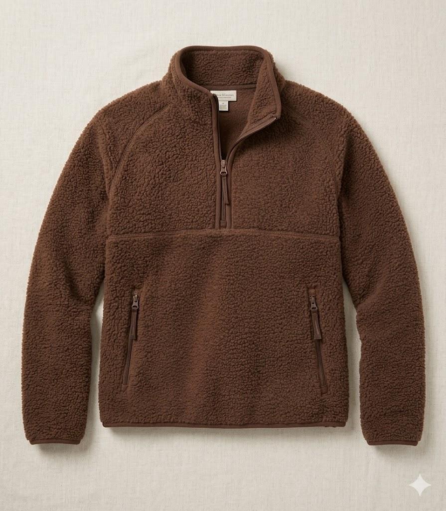 Womens Fleece Sweatshirts Cropped Half Zip Fuzzy Warm Sherpa Pullover Varsity Jackets with Zipper Pockets(Dark-Brown,S)