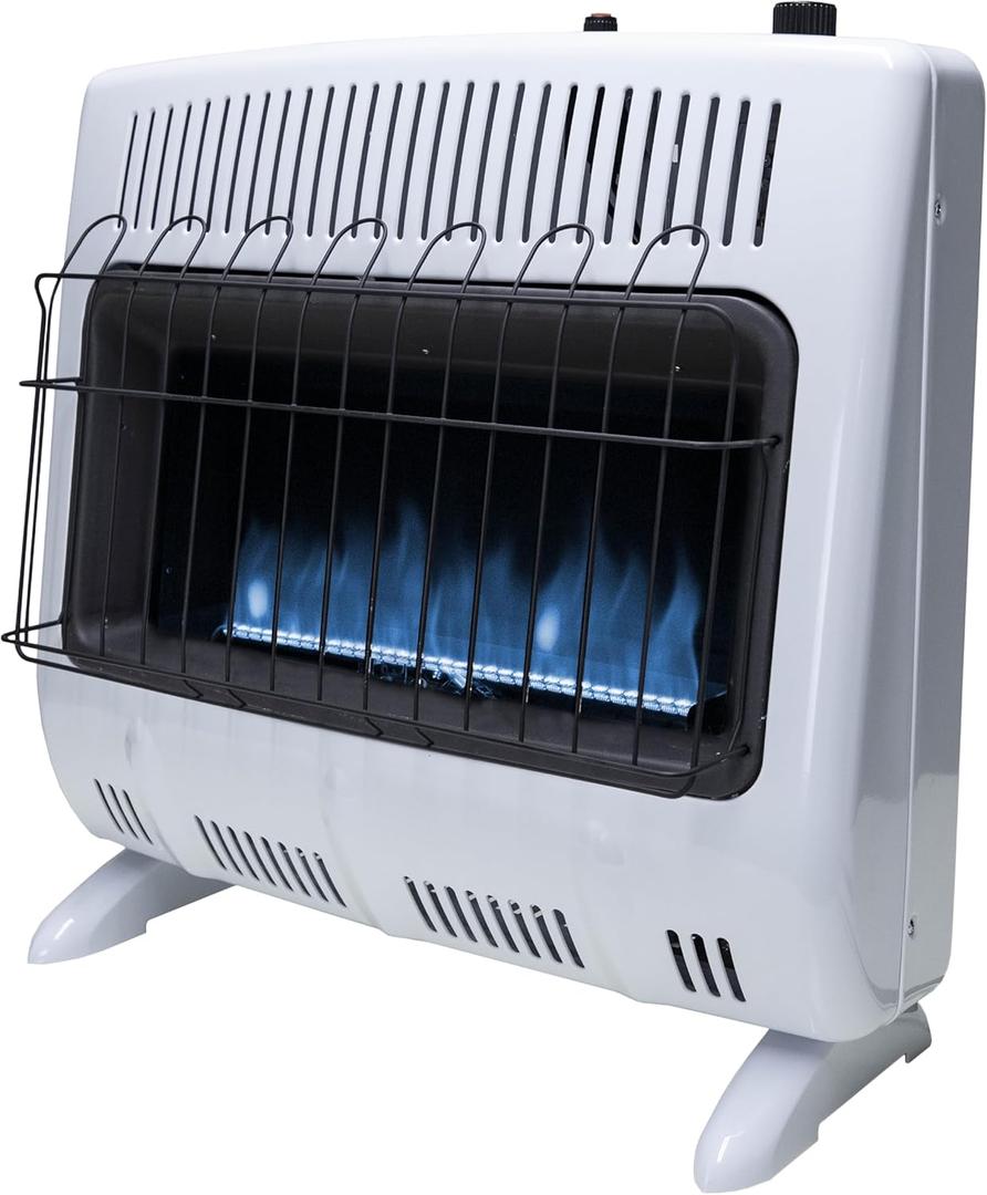 Mr. Heater F299730 30,000 BTU Blue Flame Vent Free Propane Heater For Cold Rooms, Additions, Sun Rooms Cabins & Garage - White