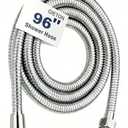 OIETON 96 Inch Shower Hose, Flexible Stainless Steel Metal Extension Hose with Brass Insert and Nut