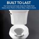 BEMIS 175 Commercial Open Front Plastic Toilet Seat, Heavy Duty Industrial Seat with Lid, Elongated, White