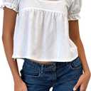 Mxiqqpltky Lace Trim Crop Tops for Women Y2k Fairy Grunge Tee Tops Cap Sleeve Low Cut Slim Fit Aesthetic Babydoll Tee Shirt (White, S)