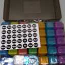 Monthly Pill Organizer 2 Times a Day, FRIWOLE Medicine Box with Portable Weekly Pill Bag, Pill Taker Remover, Pill Cutter and 2 Sticker (Black, 2 Times a Day)
