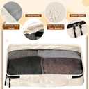 5 Pcs Packing Cubes for Suitcase Large Travel Cubes Carry on Luggage Organizer Bags for Clothes Accessories(L,Khaki)