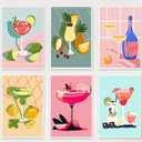 Lofenghome Paint by Number for Adults, Cocktail Paint by Numbers Kit, DIY Canvas Painting with Brush Clean Cups, Ideal for Gifts, Christmas Stocking Stuffer