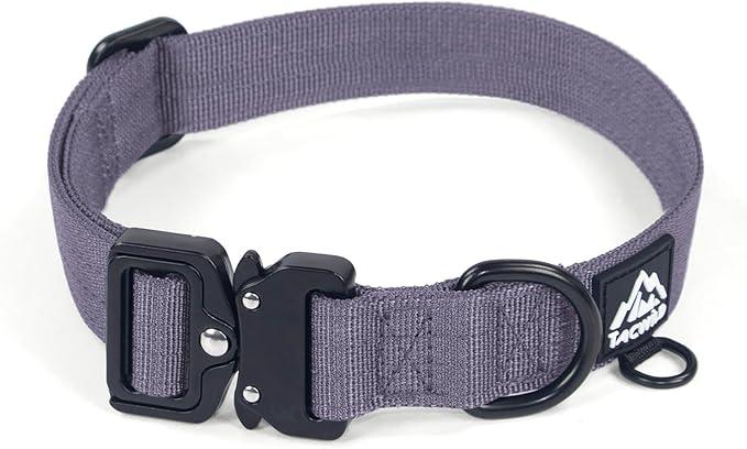 Dog Collar for Large Dogs - Adjustable, Chew Proof Nylon Collar with Metal Quick Release Buckle and D-Ring for Dog Tags (Montana Moonrise, L(1''Width, Fit 14''-20''