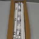 ENJOYBASICS No Drill Curtain Rods for Window 48 to 84 Inches, 5/8 Inch Diameter Renter Friendly Drapery Rod with Adhesive Brackets without Drilling, Adjustable from 27 to 90 Inches, White