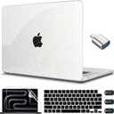 CISSOOK Clear Glitter Star Case for MacBook Pro 14 Inch 2025 2024 2023-2021 Release Model M4 A3112 A3185 A3401/A2918 A2992 M3 A2779 A2442 Pro/Max, Sparkly Hard Shell Case for MacBook Pro 14