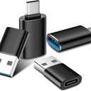 Temdan USB to USB C Adapter,Car Charger OTG Converter Compatible with MacBook Pro Air 2024,Samsung Notebook and More Type C,for iPhone 17 16 15 Air Plus Pro Max,OTG Adapters-Black