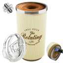 FREE ROCK Self Stirring Coffee Mug With Lid 500ML Automatic Magnetic Self Stirring Cup 16.9 Oz Rechargeable Auto Mixing Cup for Milk Cocoa Coffee Stirrer Electric Auto Stir Coffee Mug Mixer