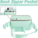 Uygafly Belt Bag Fanny Pack Crossbody Bags with Initials Cute Stuff Birthday Gifts for Teenager Girls Trendy Stuff for Teens - White H,Light Green Bag