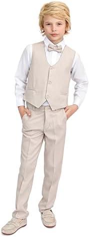 Lilax Boys Formal Suit 4 Piece Vest, Pants and Tie Dress wear Suit Set Size 14