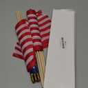 12 Pack Small American Flags on Stick Small US Flags/Mini American Flags for Outside 8x12 Inch American Hand Held Stick Flags with Kid-Safe Spear Top, Patriotic Veterans Day Decorations, 4th of July Decorations