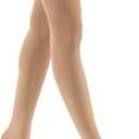 JOBST 115550 Opaque Thigh High with Silicone Dot Top Band, 30-40 mmHg Compression Stockings, Open Toe, Large, Natural