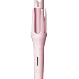 Automatic Hair Curler 4 Temperature & 3 Timer Settings, Auto Shut-Off, Anti-Scald Rotating Curling Wand (Pink)
