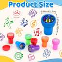 Yexiya 100 Pcs Music Party Stamps for Self Ink Favors Stampers, Colorful Reward Stamper Fillers Bulk for Card Making, Journals, DIY Crafts, Prize, Party Favors