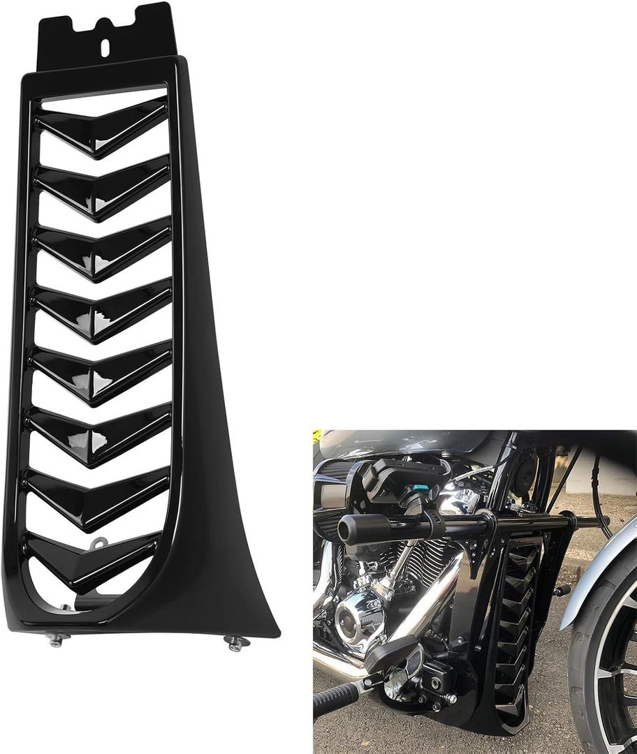 TCMT Chin Fairing Spoiler Lower Radiator Cover Fit For Harley Softail Street Fat Bob 18-23 Breakout FXBR 107 18-19 Softail Slim FLSL 107 18-21 Softail Standard FXST 107 20-23