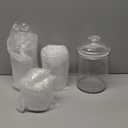 Mini Glass Apothecary Jars, Bathroom Storage Organizer Canisters for Cotton Swabs, Cotton Balls, Makeup Sponges, Bath Salts, Hair Ties, Makeup - Set of 4, Acrilic