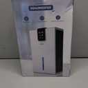 Dehumidifier, Dehumidifiers for Home, 98 OZ Water Tank, (1000 sq.ft) Quiet Dehumidifier for Basement Bedroom Bathroom with Humidity Display, Auto Shut Off, Relaxing 7 Color Ambient Light(Gray)