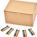 Madisi Crayons Bulk Pack, Regular Size, 4 Colors, cellophane 250 Packs, 1000 Count