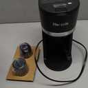 Horavie Small Single Serve Coffee Maker for K Cup and Grounds, Fast Brew One Cup Coffee Machine with One Button, 6 to 12 oz. Brew Sizes, Perfect for Home and Travel, Black (9.45 Inches)