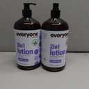 Everyone 3-in-1 Soap, Body Wash, Bubble Bath, Shampoo, 32 Ounce (Pack of 2), Lavender and Aloe, Made with Essential Oils for Men and Women