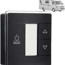 3316250.712 RV Single Zone Wall Thermostat Replacement for Dometic for RV/Camper Conditioners - Precise Temperature Control w, Bright Blue Backlight Self-extinguishingBlack