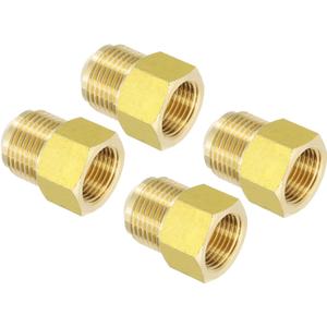 PATIKIL 1/2 Inch Female Flare x 5/8 Inch Male Flare Connectors, 3pcs SAE 45 Degree Brass Adapters Pipe Fitting for Air Gas Line Refrigeration HVAC