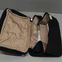 NISHEL Large Double Layer Travel Makeup Bag Women, Cosmetic Case, Organizer for Travel-Size Accessories Bottles, Brushes, Conditioner, and Skin Care Products, Black