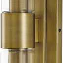 19 in Brass Wall Light for Bathroom,2-Light Glass Wall Sconce,Living Room Wall Mount Light,Retro Brass Interior Wall Sconce for Hallway,Bedroom,Mirror,Entryway,Doorway,E26 Base,Hardwired