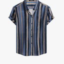 MCEDAR Mens Casual Short Sleeve Button Up Vintage Summer Hawaiian Beach Vacation Shirts, XL
