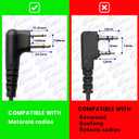 2-Wire Acoustic Tube Earpiece/Headset with PTT and Mic Surveillance Kit for Motorola Walkie Talkie CP200 CLS1110 CLS1413 CLS1450 Radio