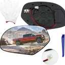 Left Driver Side Replacement Mirror Glass For 2009 2010 2011 2012 2013 2014 Cadillac Escalade,GMC,Chevy Silverado Yukon,Suburban 1500,Heated & Blind Spot Detection,Led Turn Signal