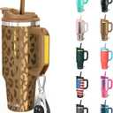 Frost Buddy Thicc Buddy - 50 oz Stainless Steel Vacuum Insulated Tumbler with Lid and Straw for Water - Travel Mug Cupholder Friendly - Gifts for Women Men Him Her (Copper Leopard)
