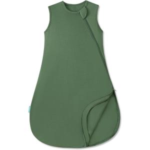 PurComfy Supersoft Sleep Sack 0.5 TOG, Premium Bamboo Viscose Sleeping Bag Thin Baby Wearable Blanket 2-Way Zipper Sleep Sack (3-6 Months, Forest)