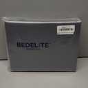 BEDELITE Satin Sheets Queen Size Bed Set, Luxury Soft Dark Grey Silky Sheets for Hair and Skin, Similar to Silk Bed Sheets Set 4 Pieces with 1 Deep Pocket Fitted Sheet, 1 Flat Sheet, and 2 Pillowcases