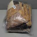 Cottolester Brown Quilt Set Full Size 3 Pieces,Boho Striped Bedspread,Farmhouse Plaid Bedding Set Soft Microfiber Quilt with 2 Pillow Shams 78"x90"