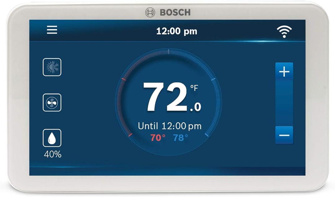 Bosch Connected Control BCC110 Smart Phone Wi-Fi Thermostat - Compatible with Alexa - Touch Screen, White