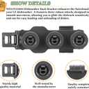 WD12X22801 Dishwasher Rack Bracket with 3 Wheels for GE Haier Dishwasher Roller Wheels - Replace AP6032529 4466609 PS11762946 WD12X10448 WD12X22599 (2 PACK