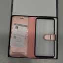 MONASAY Wallet Case Fit for Samsung Galaxy S25 5G, [Lens & Glass Screen Protector Included] [RFID Blocking] Flip Folio Leather Cell Phone Cover with Credit Card Holder, 6.2 inch, Rosegold