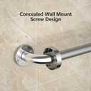 Anti Slip Shower Grab Bar 24 Inch,Chrome Stainless Steel Bath Grab Bar | Knurled Bathroom Safety Rail, Shower Handrail Support, Handicap Elderly Balance Assist Handles-1.25" Diameter