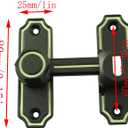 LQ Industrial 1 Set Sliding Door Latch Latch 180 Degree 90 Degree Glow in The Dark Model with Screws Flip Latch Lock Heavy Duty Door Lock Barn Door Latch for Left and Right Door Orientation Black