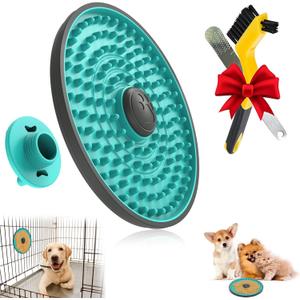 Lick Mat for Dogs, Dog Crate Lick Pads Slow Feeder, Lick Pad Crate Training Toy Crate Lick Plate,Very Suitable Peanut Butter, Treats Yogurt, Bolognese, for Boredom Relief Licking Pad (1 pcs, Mint Green)