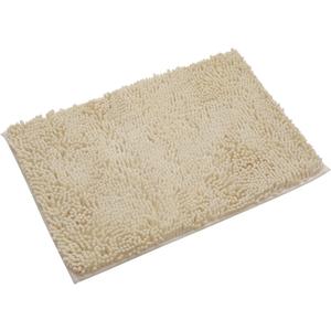 Non-Slip Bath Rug,Extra Soft Microfiber Bedroom Shag Carpet with Anti-Slip Backing,Water/Dust Absorbent Fast Dry Shower Mat,Sound Insulated Stairs Pad,Machine Washable (Beige,12 x 19 Inches)