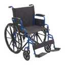 Drive Medical Blue Streak Lightweight Wheelchair, Footrests, 18" Seat