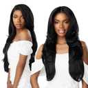 Sensationnel Bare Lace 13X6 Wigs - Unit 7 Lacefrontal Glueless Synthetic 180 Degree Preplucked Hairline (1B OFFBLACK)