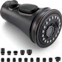 Kitchen Faucet Replacement Spray Head - with 15 Adapters, Pull Down Faucet Sprayer with 3-Function Nozzle, Oil-Rubbed Bronze, Kitchen Sink Faucet Head Replacement