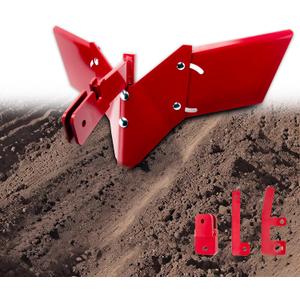 15683 Hiller-Furrower Kit Rear Tine Rototillers Fit for Large and Small Areas of Land Cultivation, Adjustable Wings, Three Kinds of Connection - Including Installation Accessories