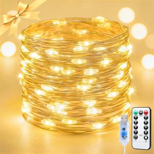 JMEXSUSS Twinkle Fairy Lights, 66 ft 200 LED USB Plug in String Lights with Remote & Timer, 8 Modes for Bedroom Indoor DIY Birthday Party Wedding Holiday Classroom Christmas Garden Decorations
