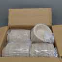 Vplus 500 Pack 12 OZ Paper Bowls Bulk, Disposable Compostable, Eco-friendly Bagasse, Heavy-duty Bowls Perfect for Milk Cereals, Snacks, Salads Nature